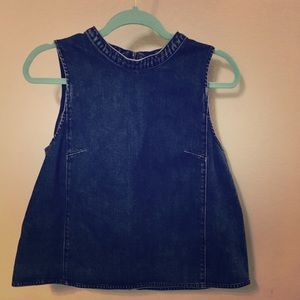 Anthropologie sleeveless denim top